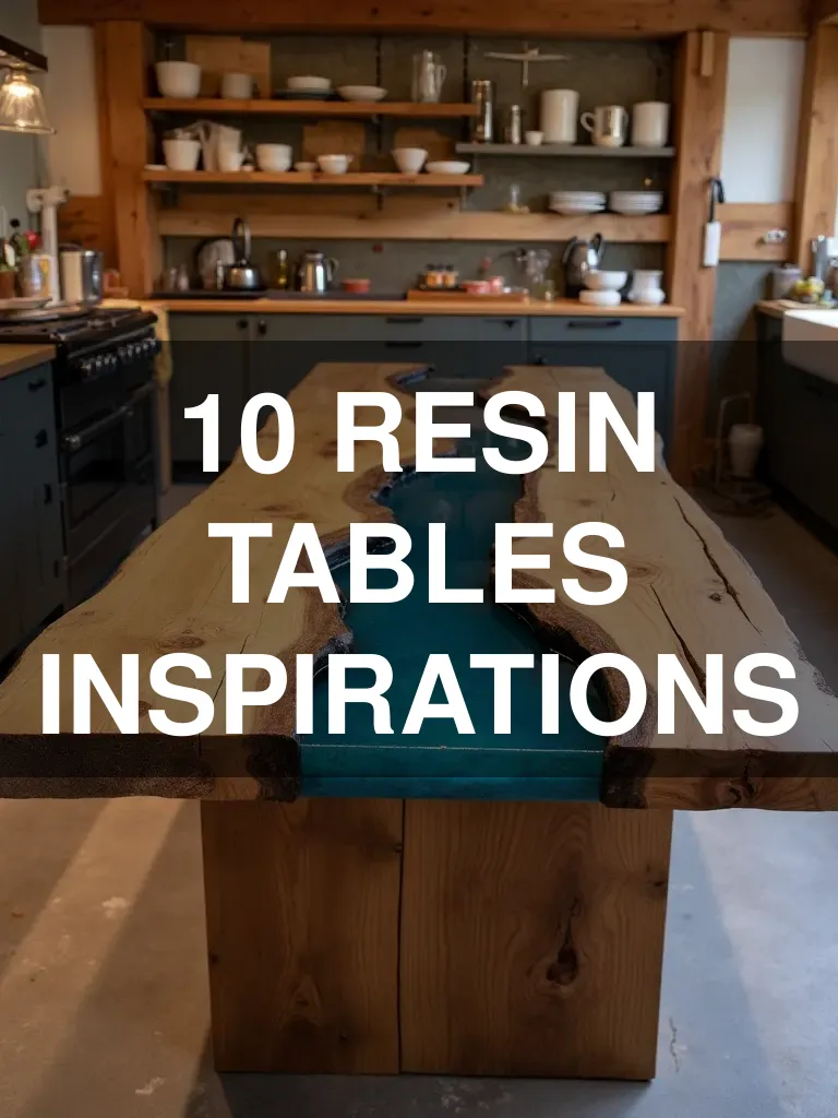 10 Resin Tables Inspirations: Rustic Elegance Fusion